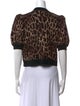 Alice + Olivia Animal Print Crew Neck Sweater