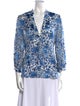 Alice + Olivia Printed V-Neck Blouse