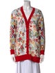 Alice + Olivia Floral Print V-Neck Sweater