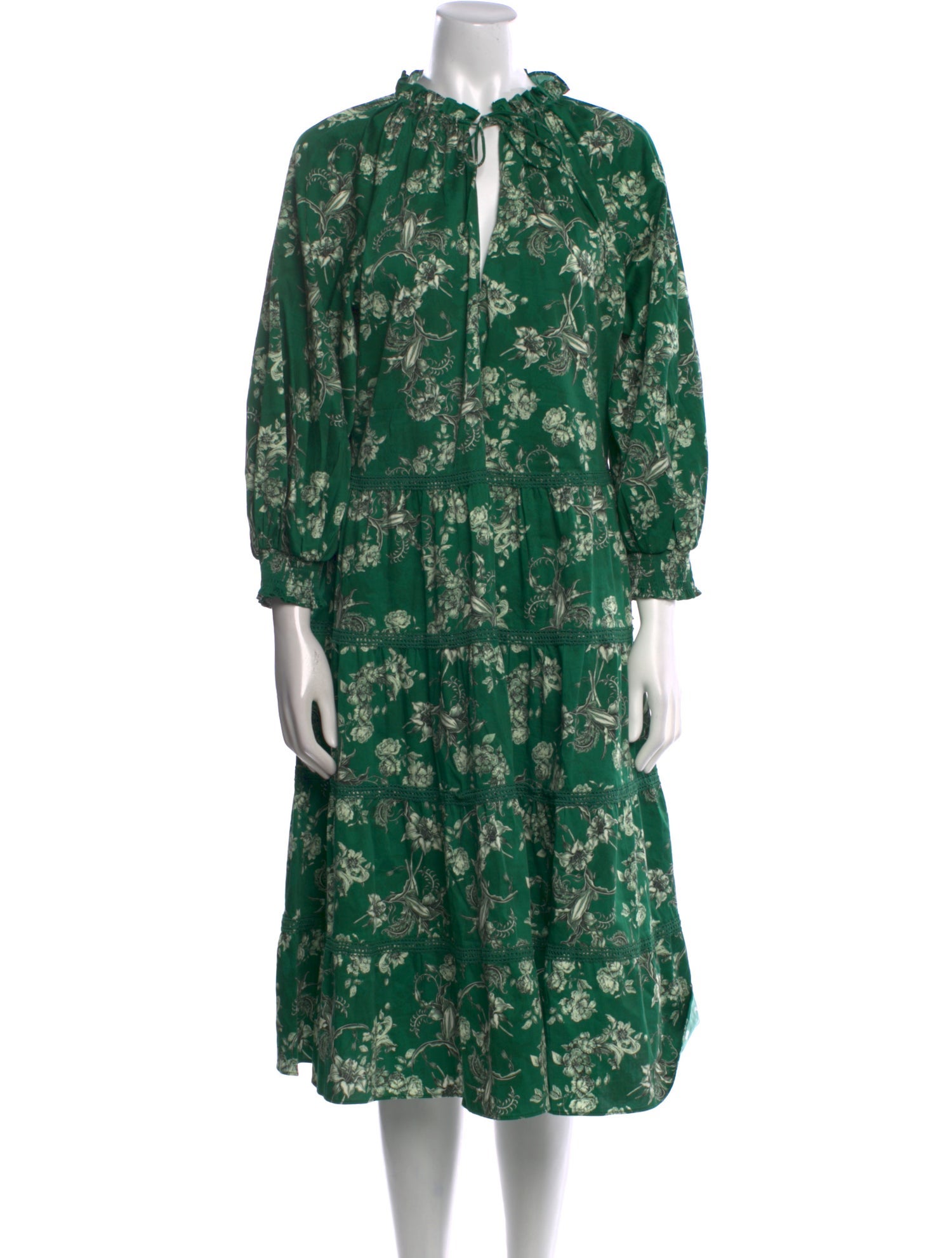 Alice + Olivia Floral Print Midi Length Dress
