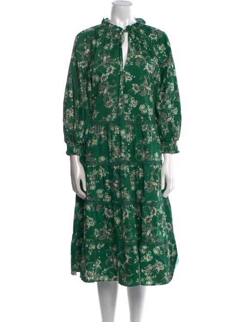 Alice + Olivia Floral Print Midi Length Dress