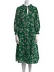 Alice + Olivia Floral Print Midi Length Dress