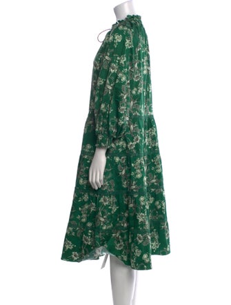 Alice + Olivia Floral Print Midi Length Dress