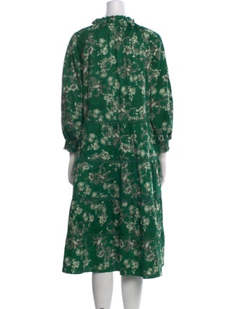 Alice + Olivia Floral Print Midi Length Dress