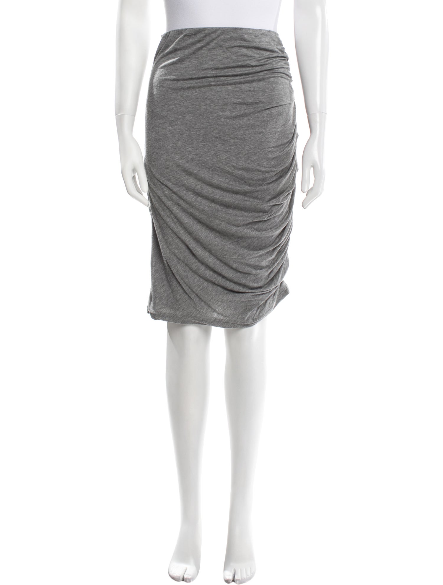 Alice + Olivia Pleated Accents Knee-Length Skirt