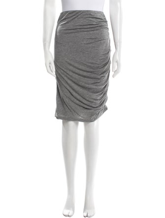 Alice + Olivia Pleated Accents Knee-Length Skirt