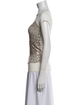 Alice + Olivia Patterned Square Neckline Top