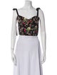Alice + Olivia Floral Print Square Neckline Crop Top