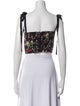 Alice + Olivia Floral Print Square Neckline Crop Top