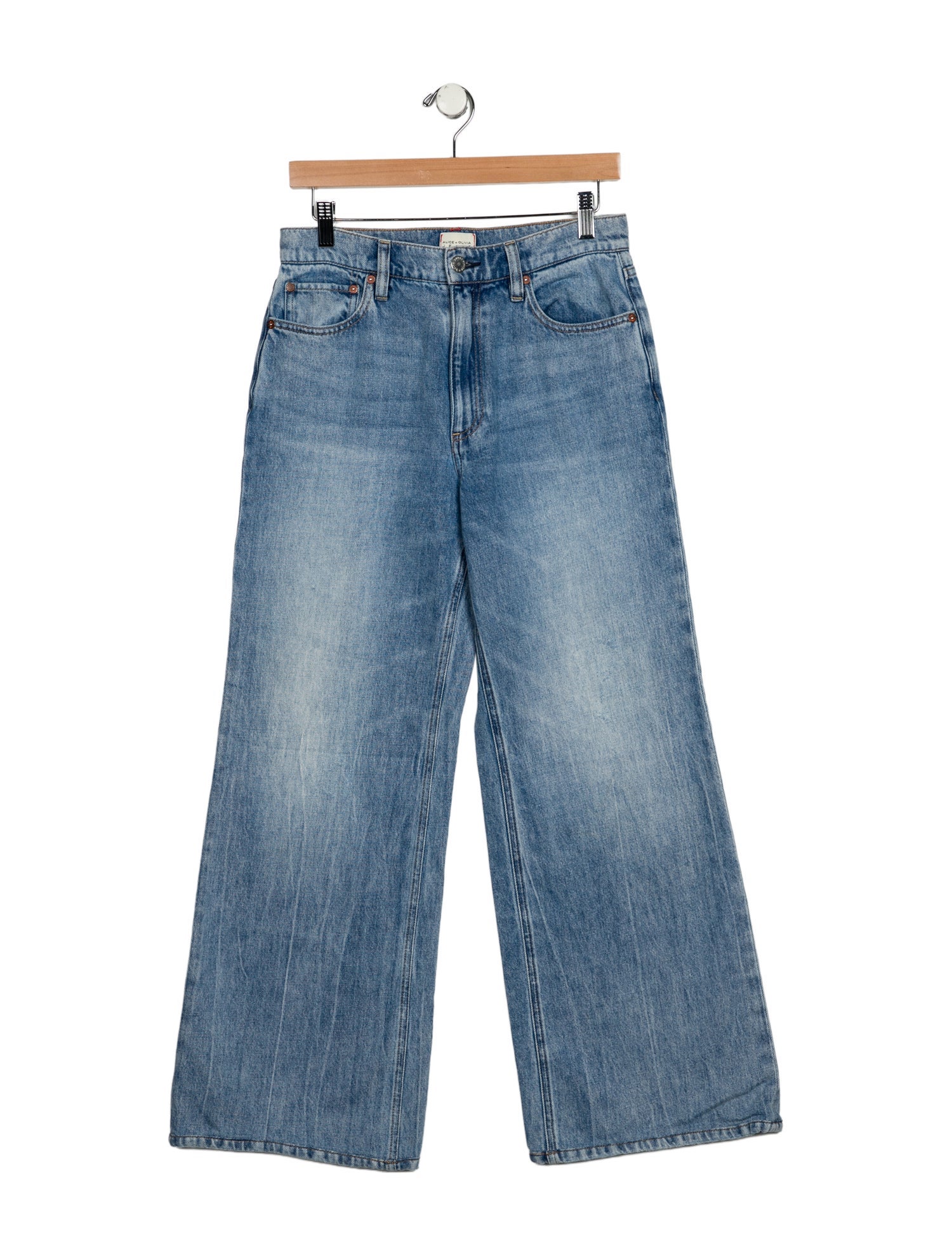 Alice + Olivia High-Rise Wide Leg Jeans