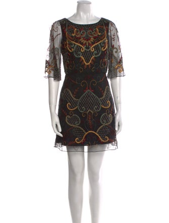 Alice + Olivia Lace Pattern Mini Dress