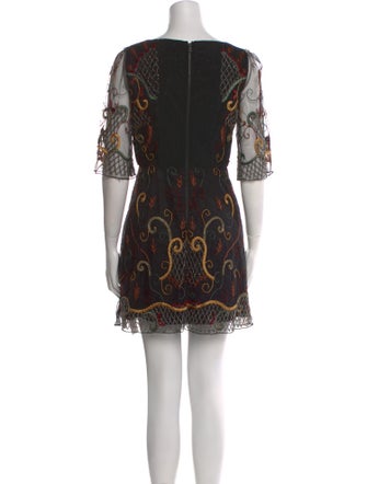 Alice + Olivia Lace Pattern Mini Dress