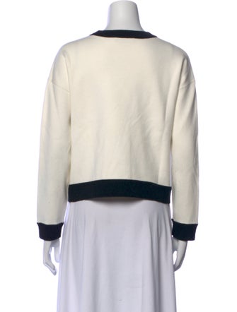 Alice + Olivia Wool Graphic Print Sweatshirt