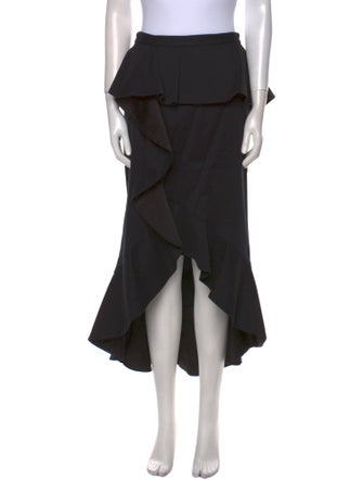 Alice + Olivia Ruffle Embellishment Midi Length Skirt