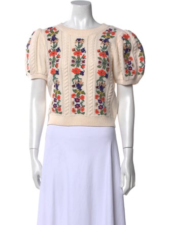 Alice + Olivia Wool Printed Sweater