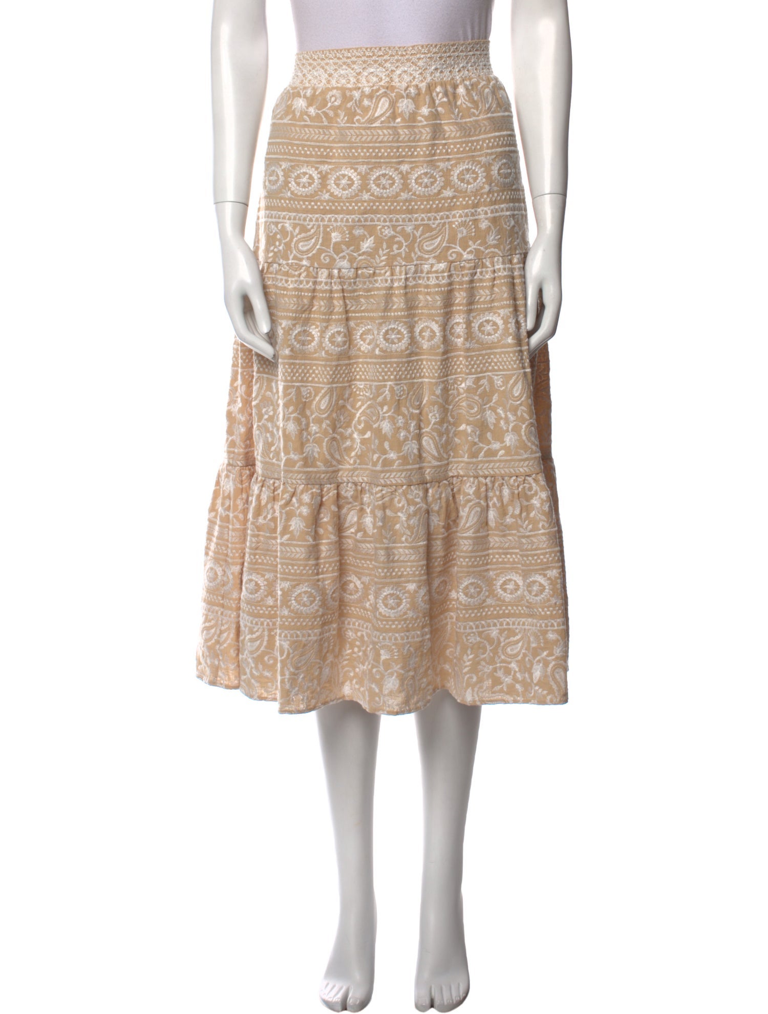 Alice + Olivia Lace Pattern Midi Length Skirt