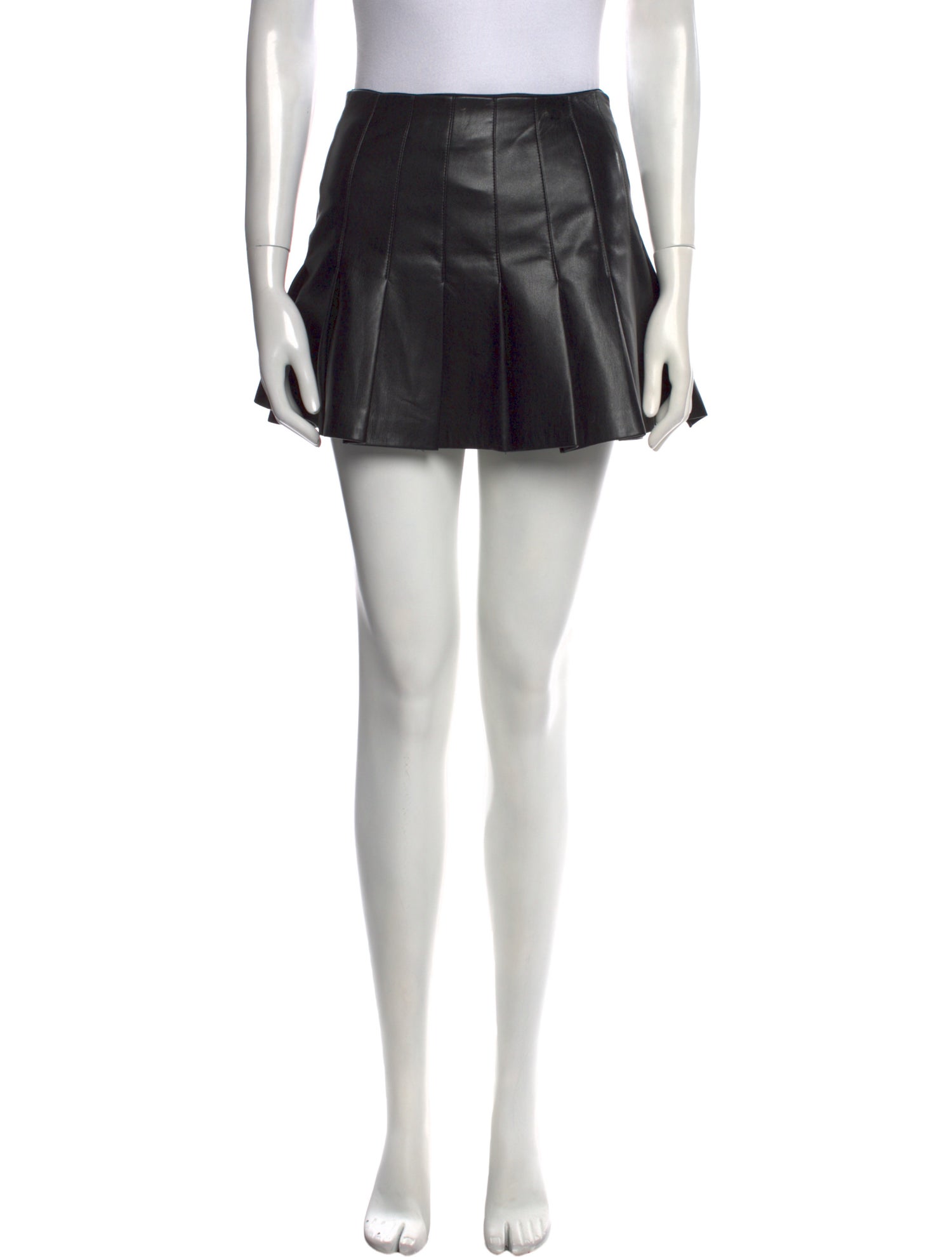 Alice + Olivia Pleated Accents Mini Skirt