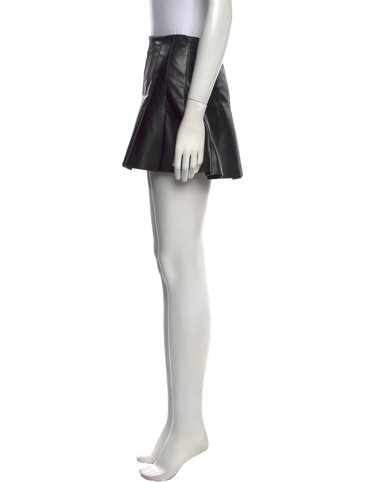 Alice + Olivia Pleated Accents Mini Skirt