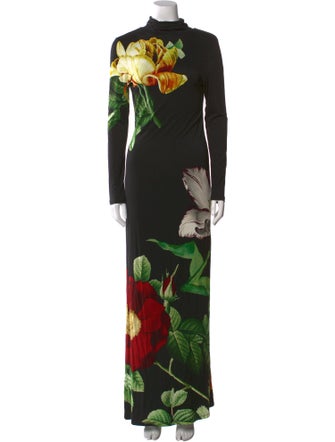 Alice + Olivia Floral Print Long Dress