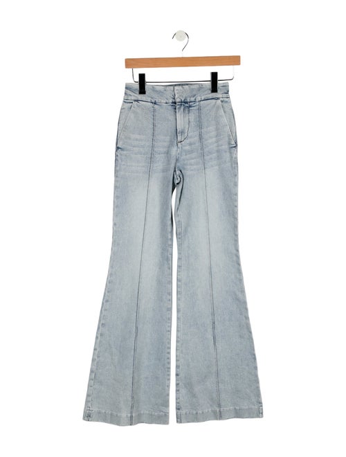 Alice + Olivia Mid-Rise Wide Leg Jeans
