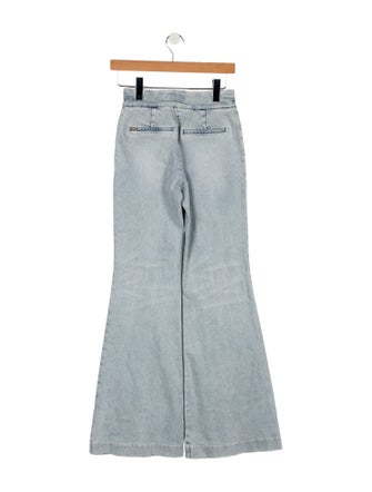 Alice + Olivia Mid-Rise Wide Leg Jeans