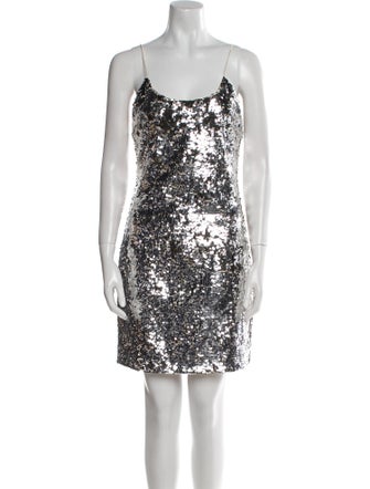 Alice + Olivia Scoop Neck Mini Dress