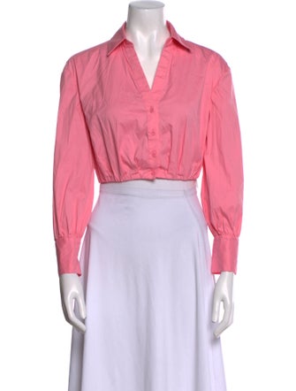 Alice + Olivia Long Sleeve Crop Top