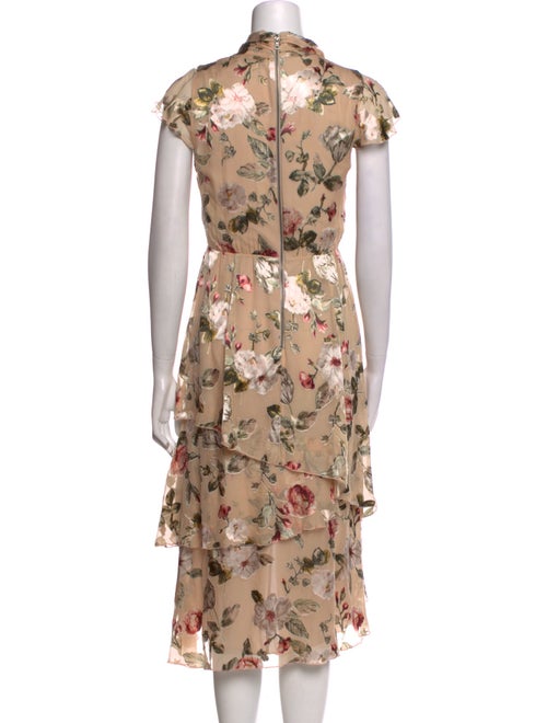 Alice + Olivia Floral Print Midi Length Dress