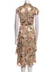Alice + Olivia Floral Print Midi Length Dress