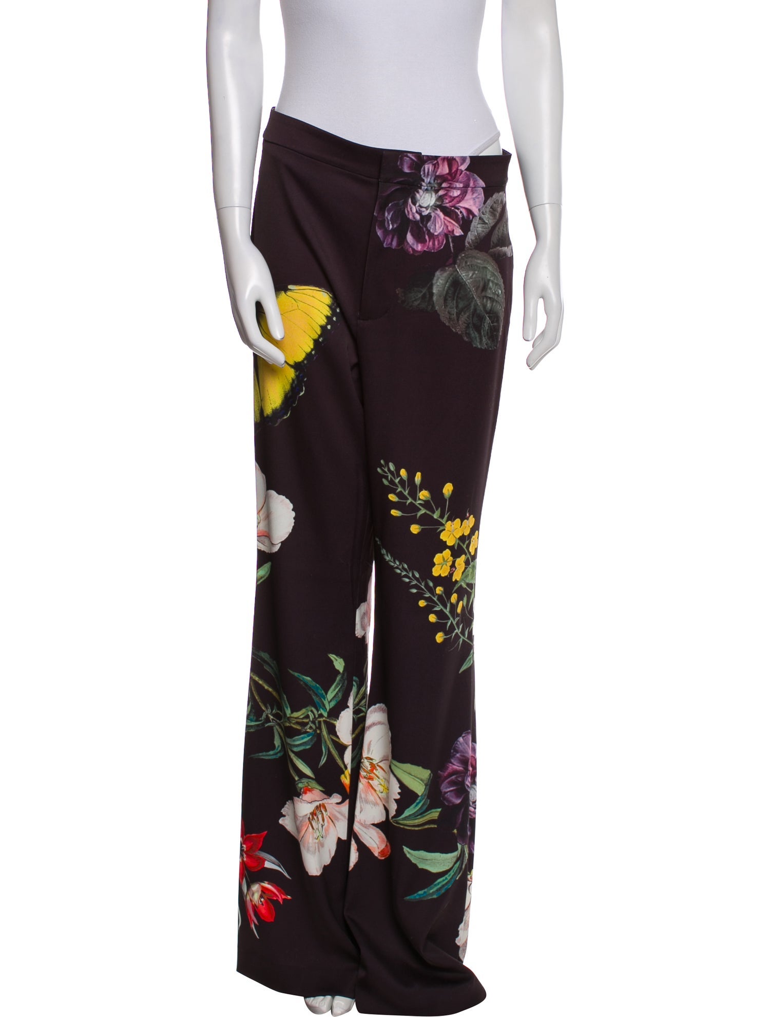 Alice + Olivia Floral Print Wide Leg Pants