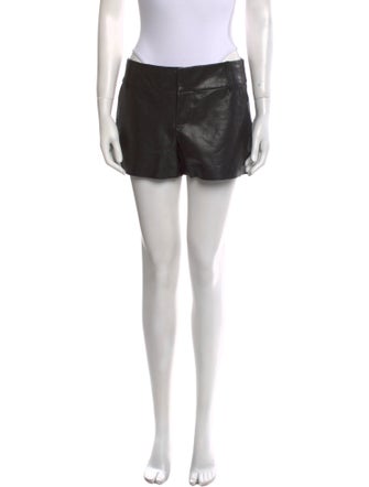 Alice + Olivia Lamb Leather Mini Shorts
