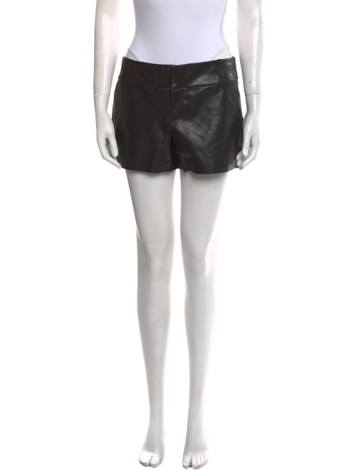 Alice + Olivia Lamb Leather Mini Shorts