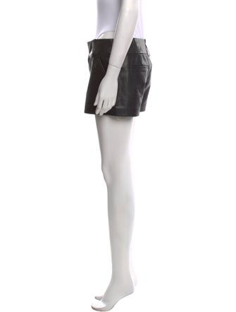 Alice + Olivia Lamb Leather Mini Shorts