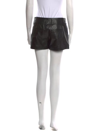 Alice + Olivia Lamb Leather Mini Shorts