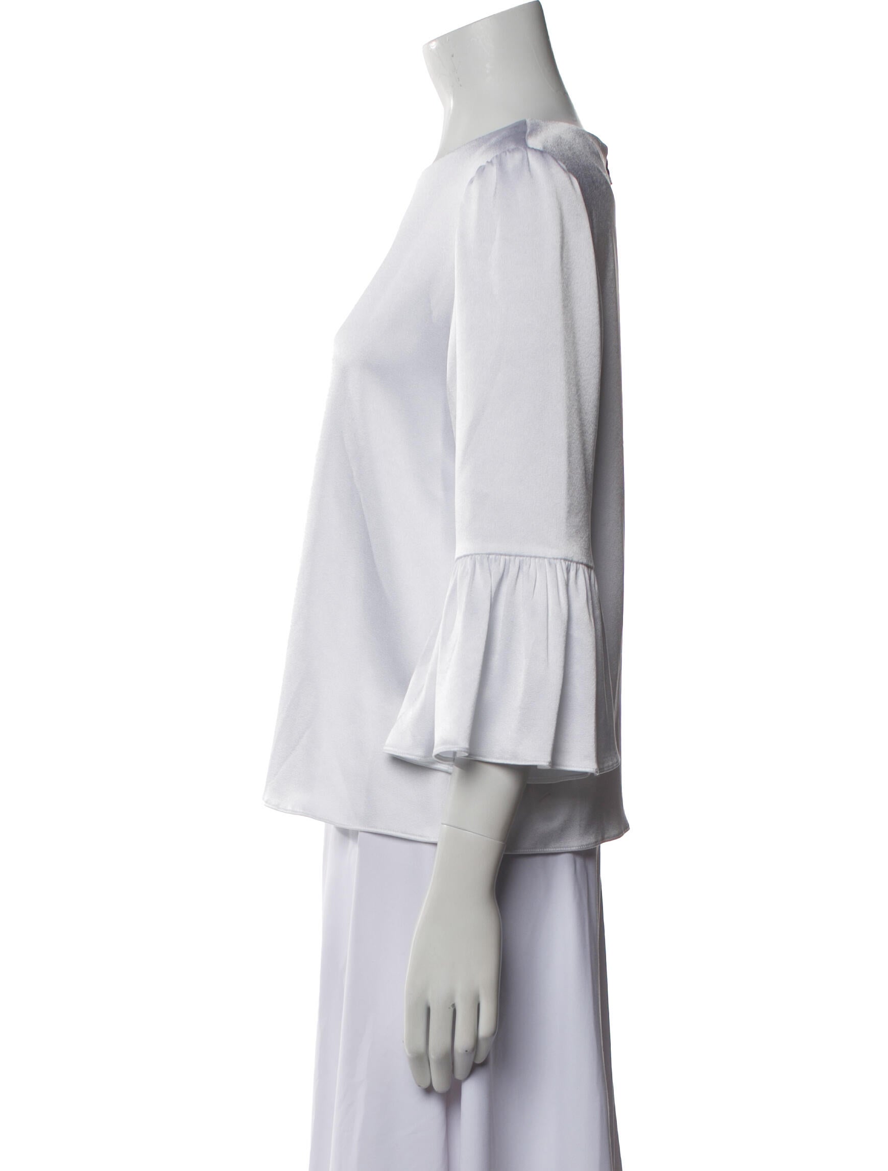 Alice + Olivia Bateau Neckline Three-Quarter Sleeve Blouse w/ Tags