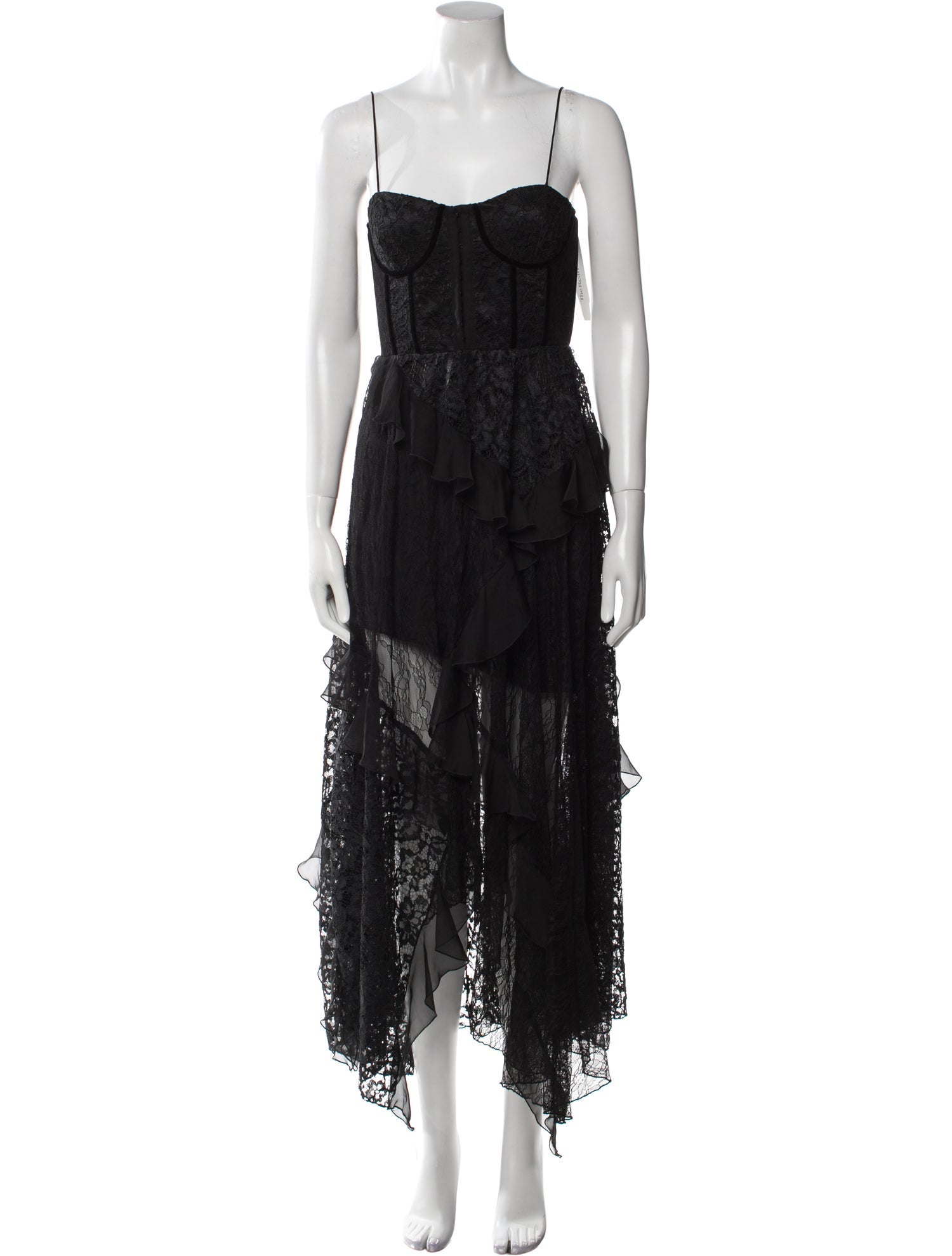 Alice + Olivia Lace Pattern Long Dress