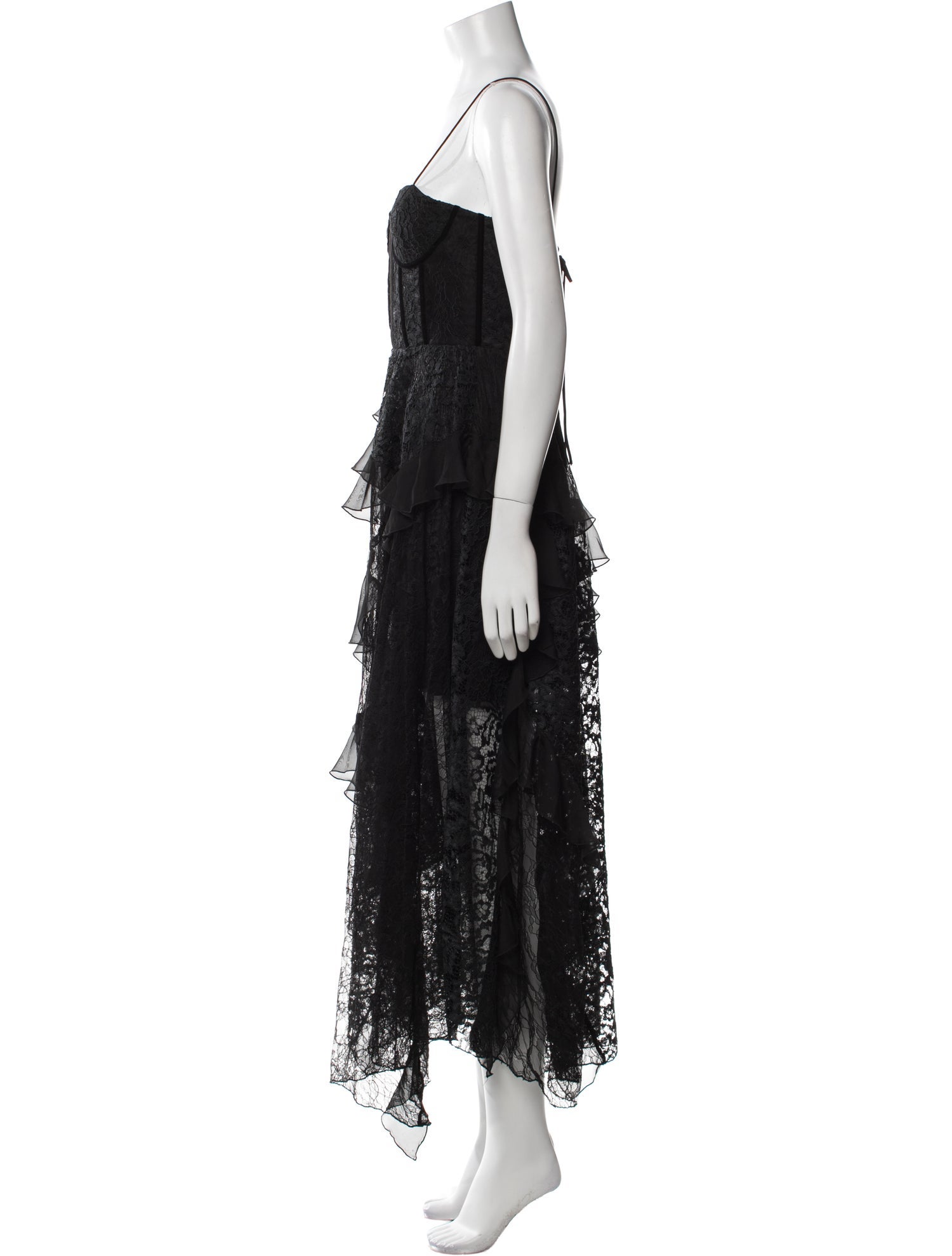 Alice + Olivia Lace Pattern Long Dress