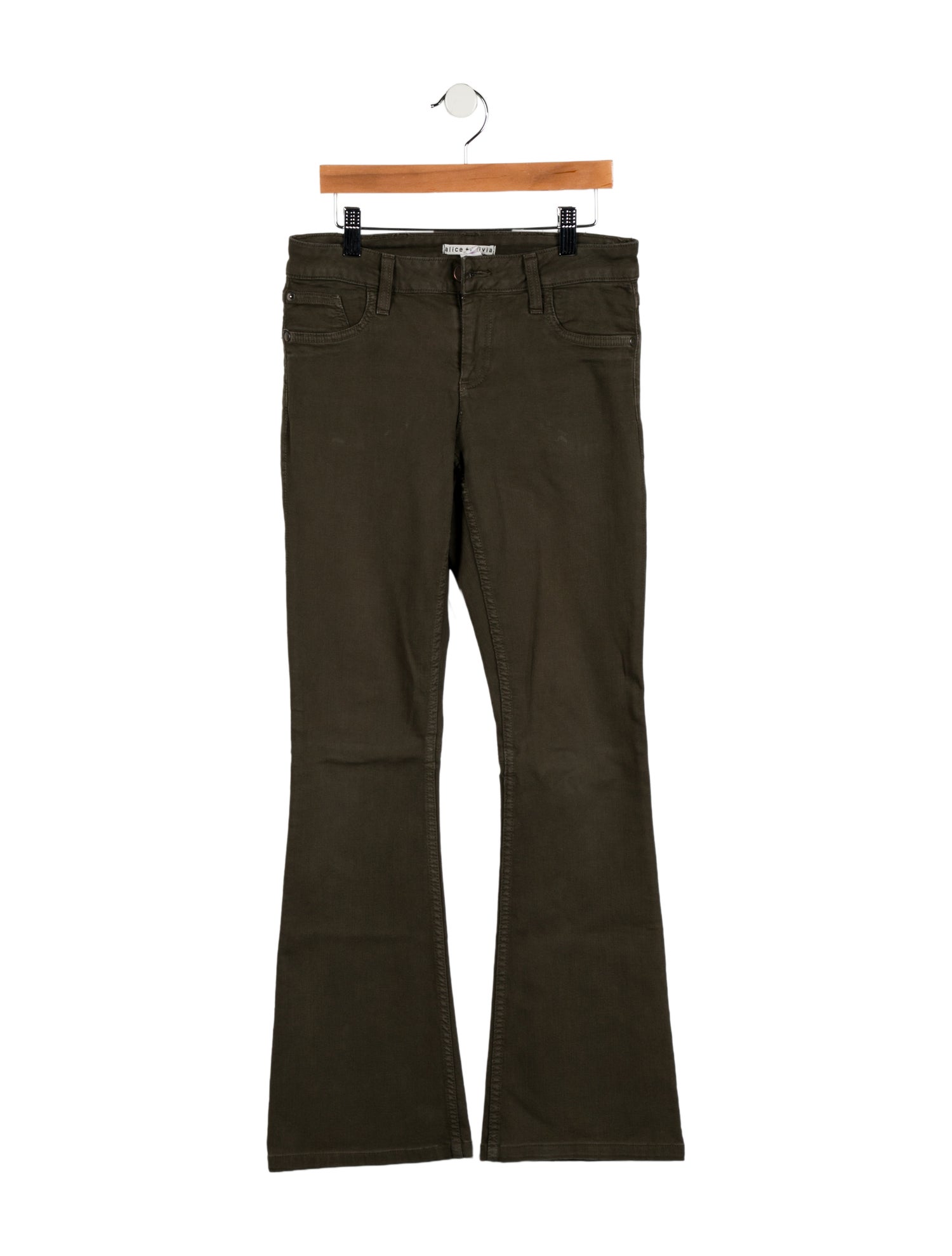 Alice + Olivia Mid-Rise Wide Leg Jeans