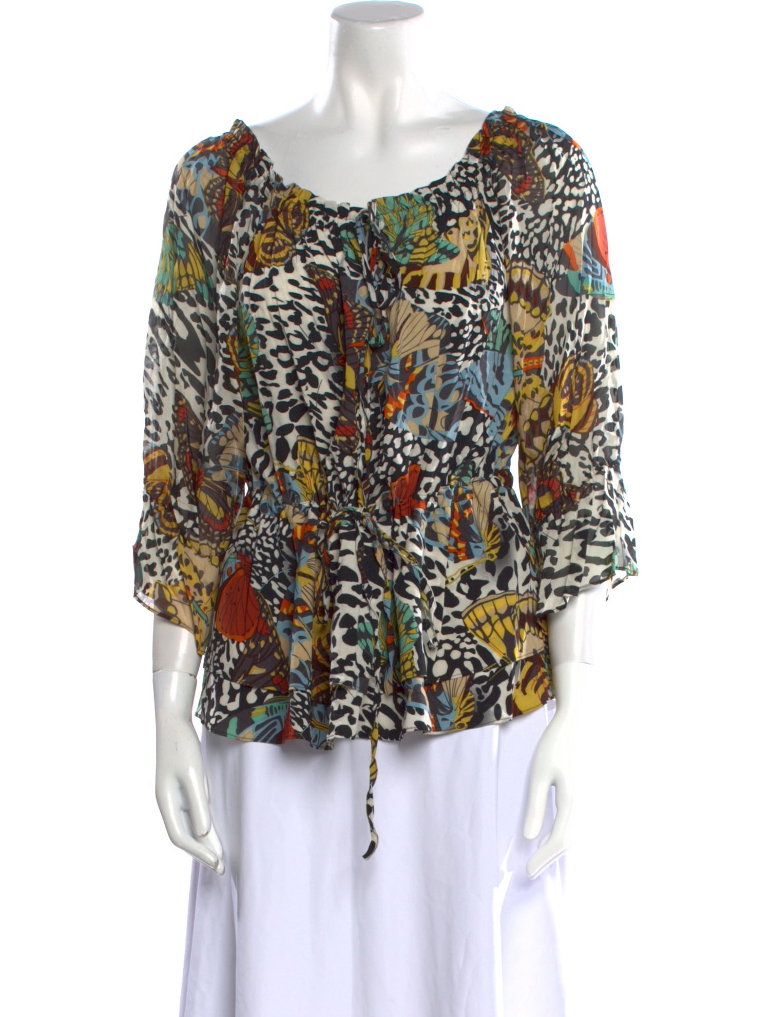 Alice + Olivia Silk Printed Blouse