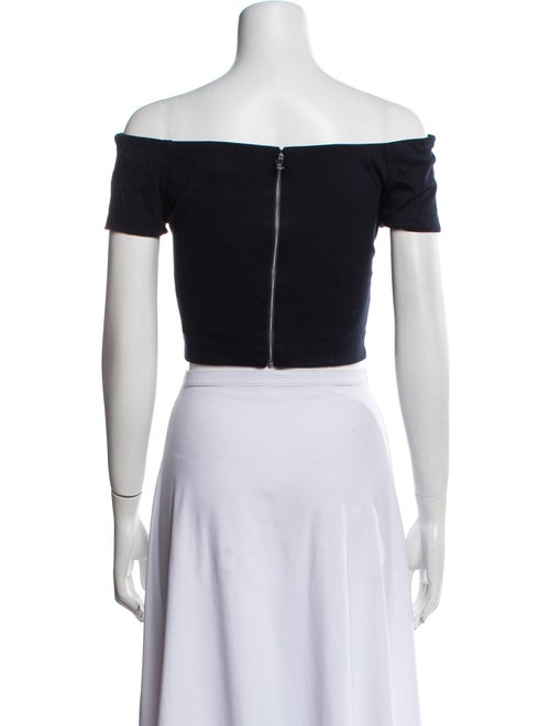 Alice + Olivia Off-The-Shoulder Short Sleeve Crop Top