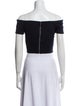 Alice + Olivia Off-The-Shoulder Short Sleeve Crop Top