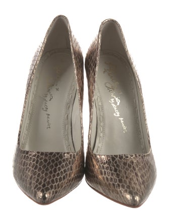 Alice + Olivia Embossed Leather Animal Print Pumps