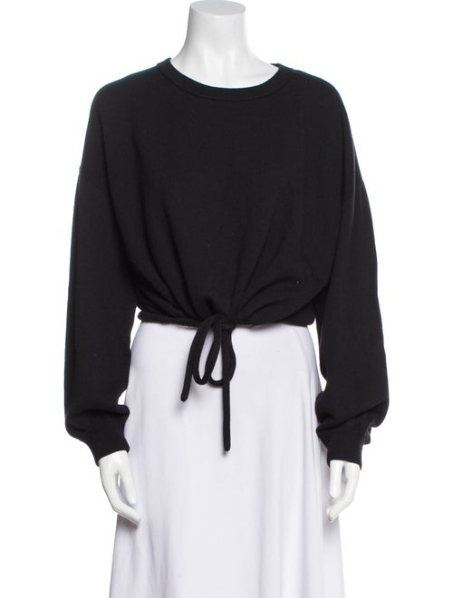 Alice + Olivia Crew Neck Long Sleeve Crop Top