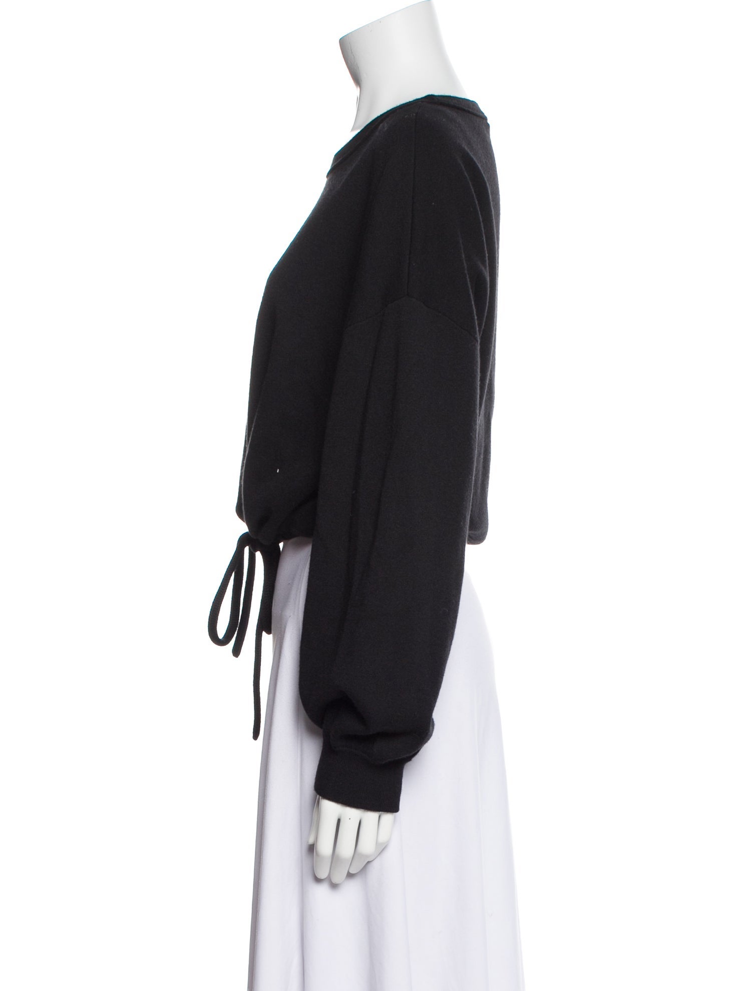 Alice + Olivia Crew Neck Long Sleeve Crop Top