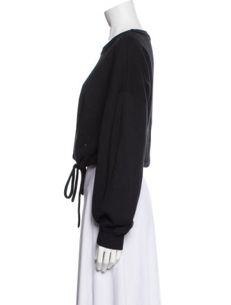 Alice + Olivia Crew Neck Long Sleeve Crop Top