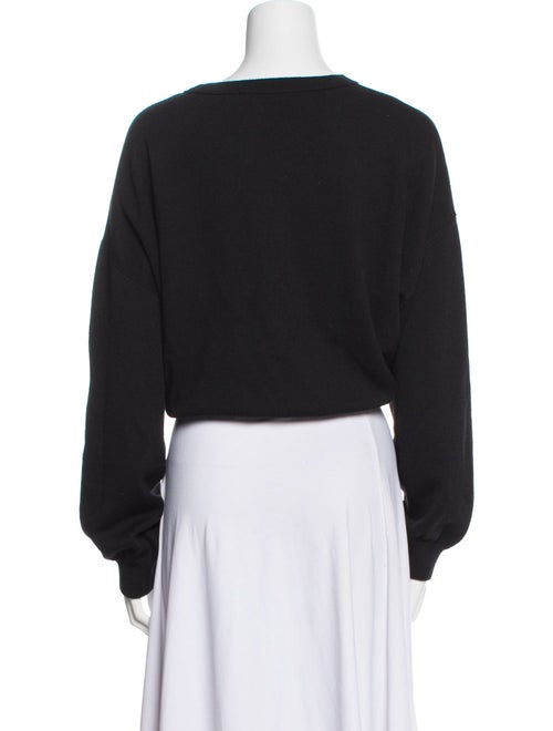 Alice + Olivia Crew Neck Long Sleeve Crop Top
