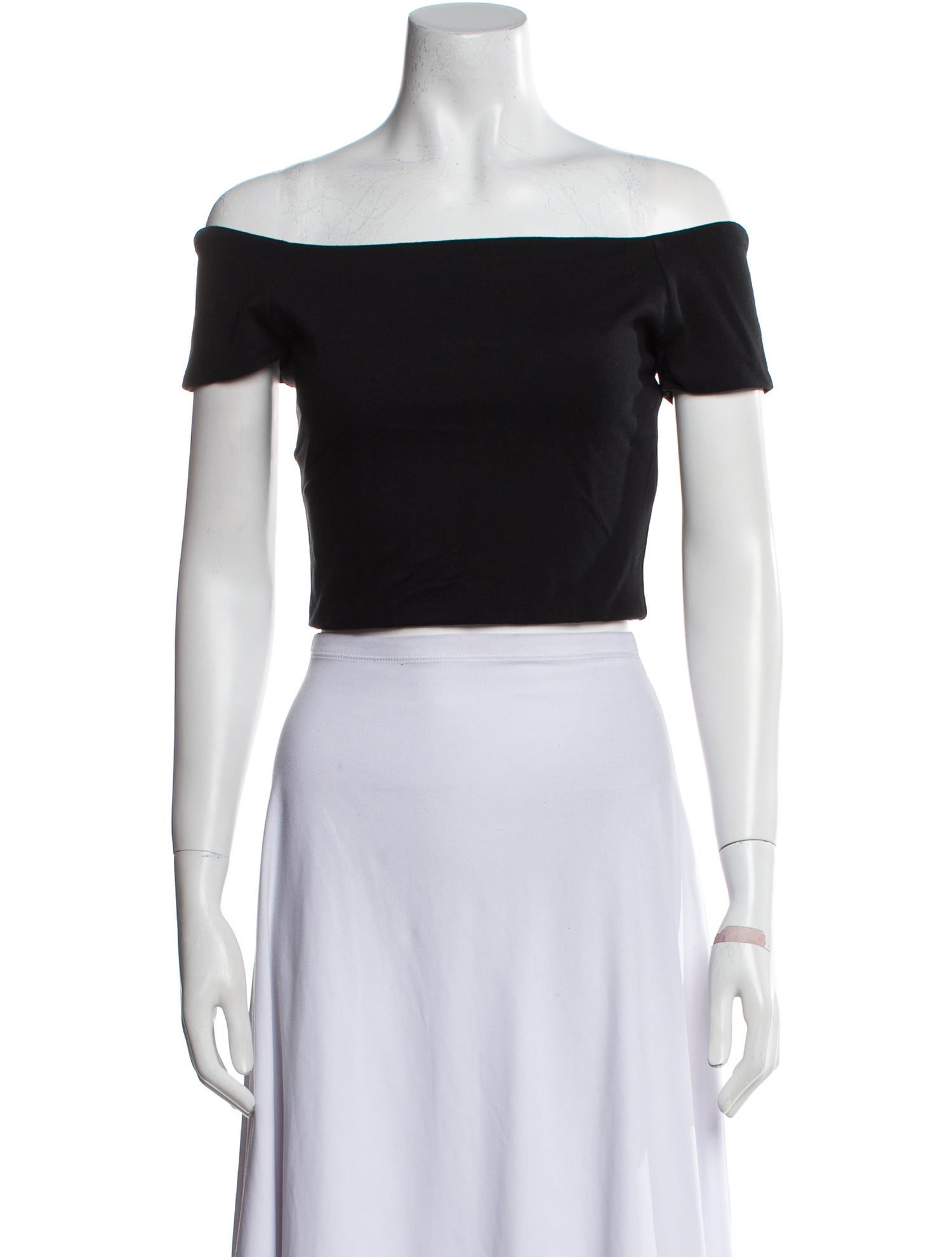 Alice + Olivia Off-The-Shoulder Short Sleeve Crop Top