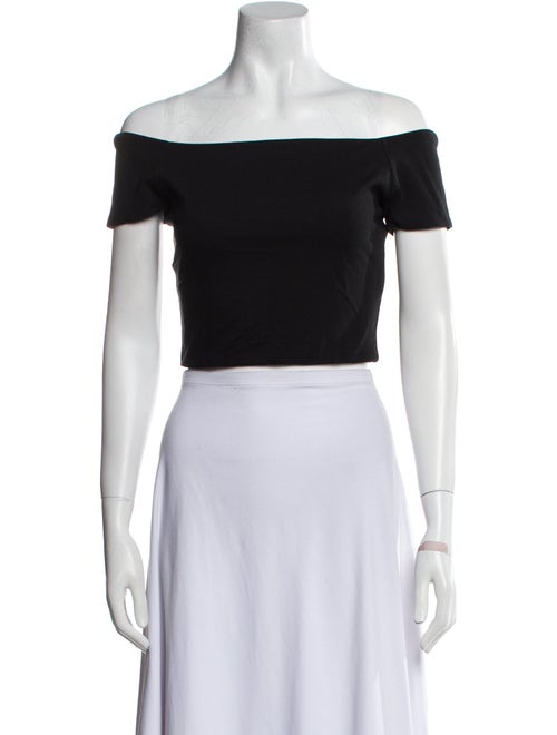 Alice + Olivia Off-The-Shoulder Short Sleeve Crop Top