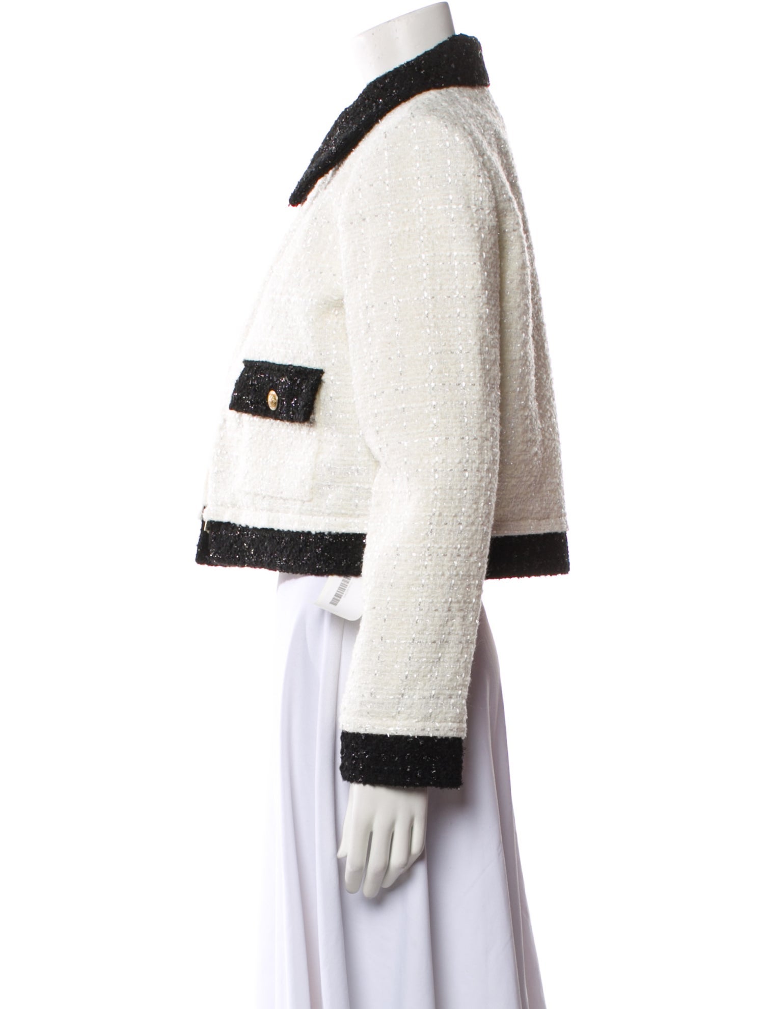 Alice + Olivia Tweed Pattern Denim Jacket w/ Tags