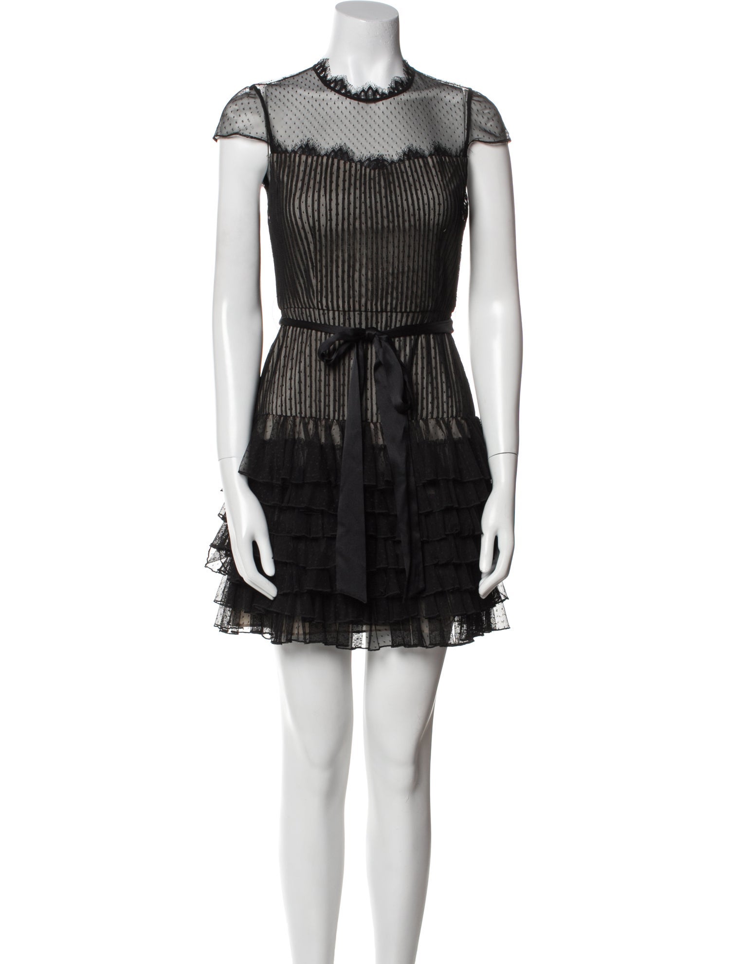 Alice + Olivia Lace Pattern Mini Dress